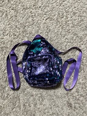 Mini Purple and Blue Sequin Backpack NEW